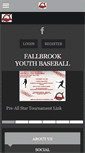 Mobile Screenshot of fallbrookyouthbaseball.com