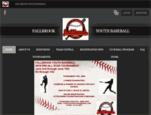 Tablet Screenshot of fallbrookyouthbaseball.com